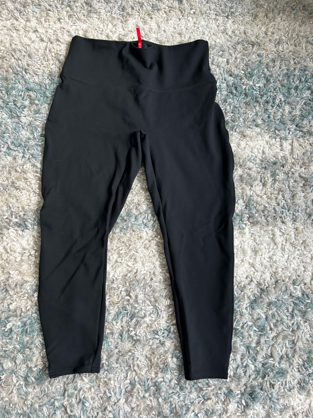 SPANX Black High-Waist Shaping Leggings with Red Tag